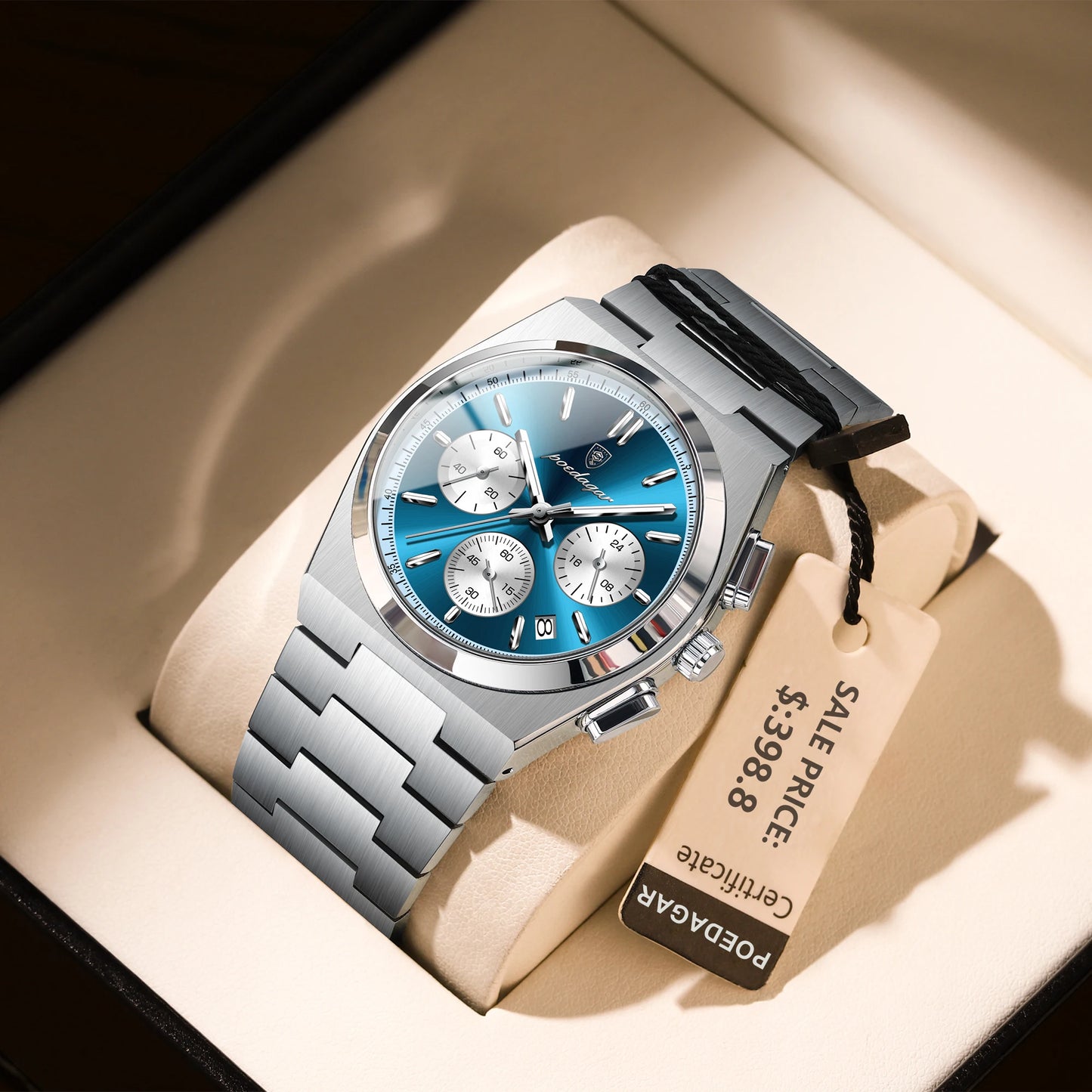 POEDAGAR Luxury Man Quartz Watch Waterproof