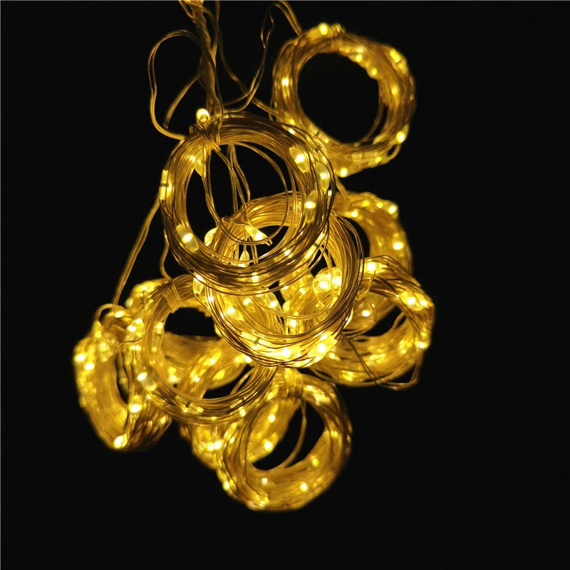 3M/6M LED Garland Curtain Lights 8 Modes USB
