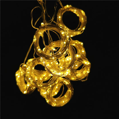 3M/6M LED Garland Curtain Lights 8 Modes USB