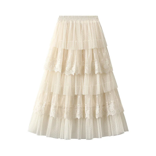 Women's High Waisted Skirt - Slimming Sand Fold Skirt | Oveni
