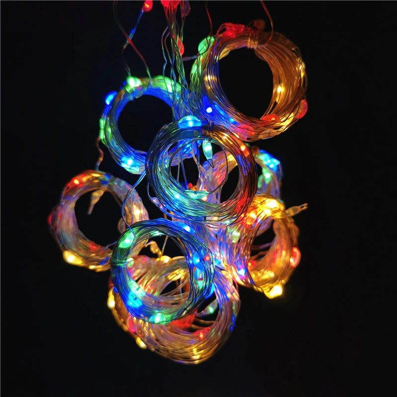 3M/6M LED Garland Curtain Lights 8 Modes USB
