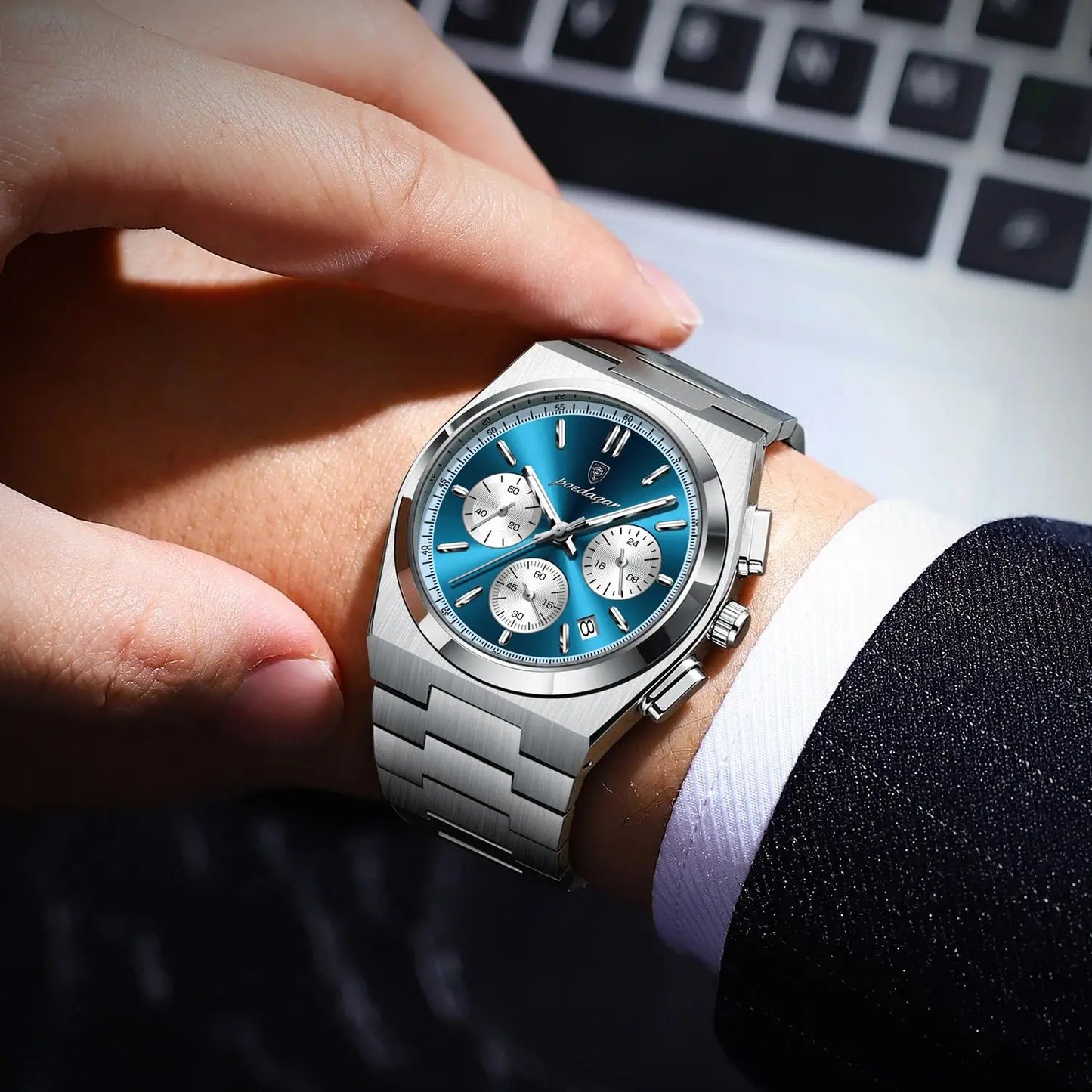 POEDAGAR Luxury Man Quartz Watch Waterproof