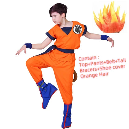 Son Goku Costumes Suit and wig