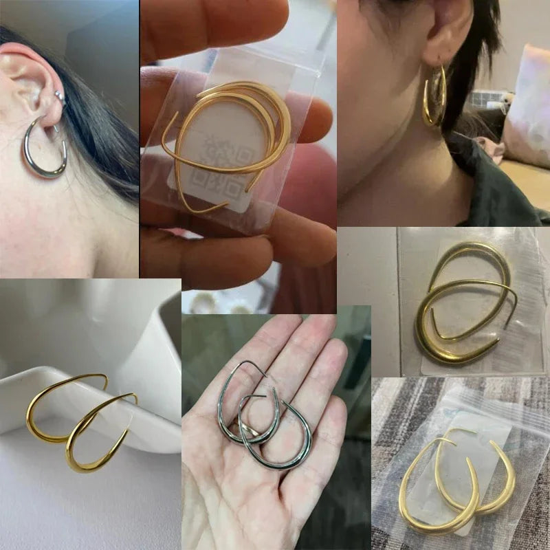 Oval Hoop Earrings