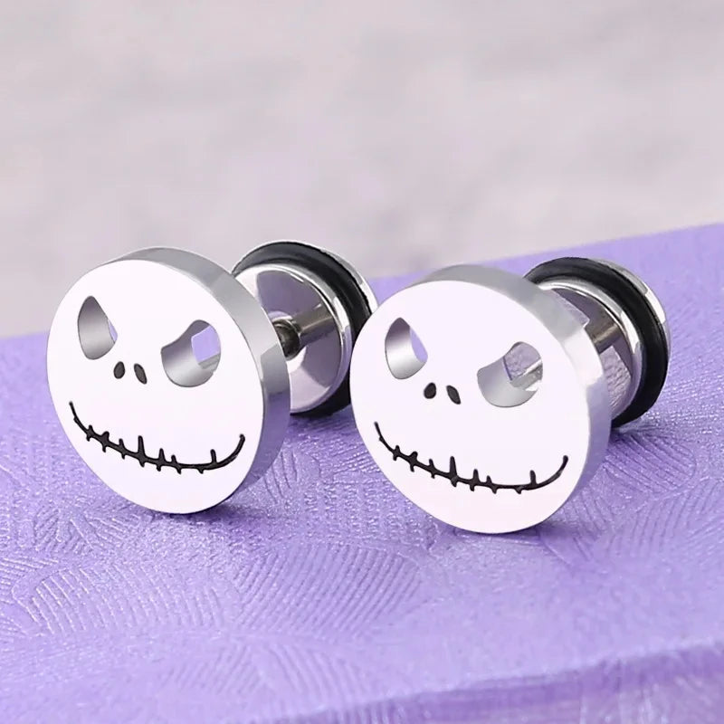 Stud Earrings Halloween Pumpkin Head Earrings