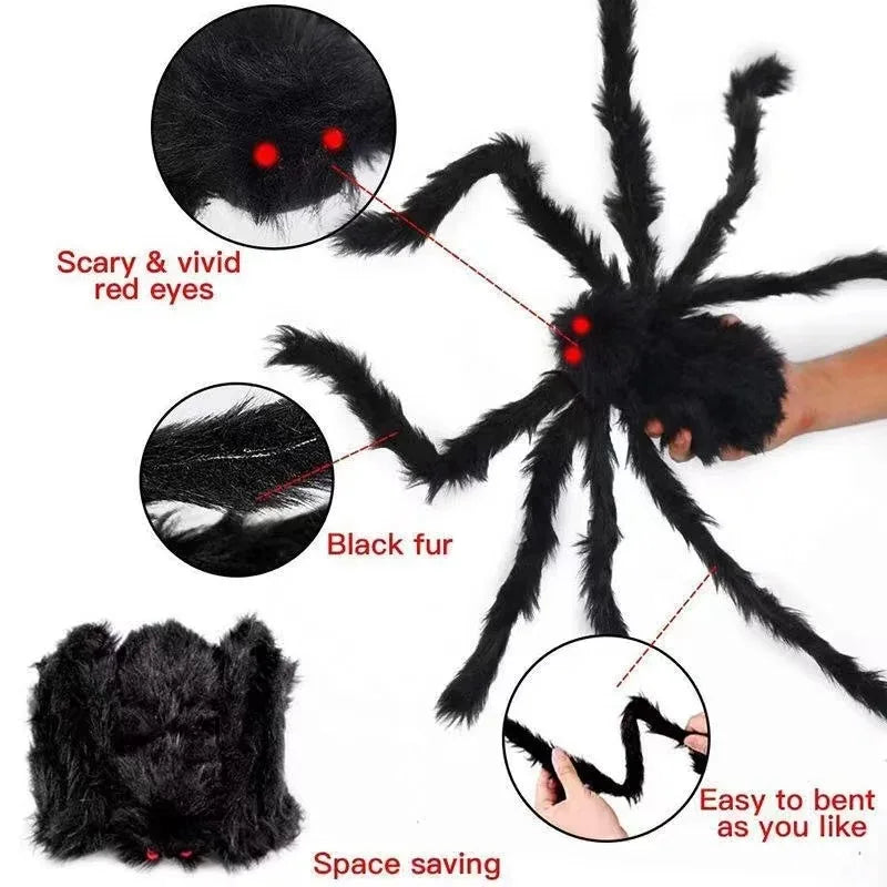 Giant Black Spider Decoration