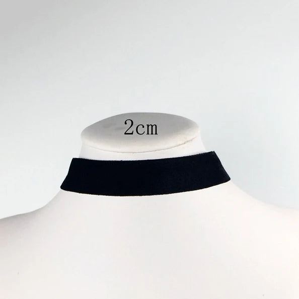 Soft Black Velvet Choker Necklace