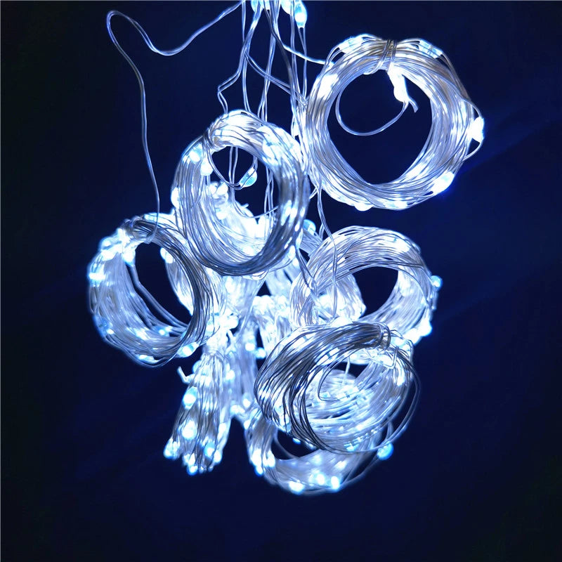 3M/6M LED Garland Curtain Lights 8 Modes USB